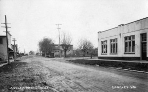 Langley's First Street in 1923, fourteen years before the Clyde was built.